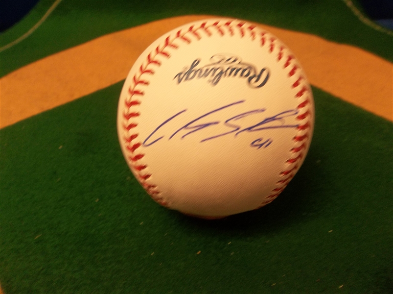 Autographed Carlos Santana Official MLB Baseball