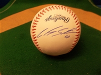 Autographed Carlos Santana Official MLB Baseball