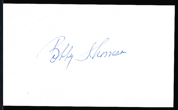 Autographed Bobby Thomson Baseball Index Card