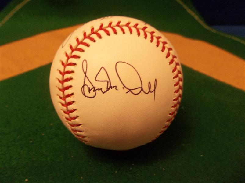 Autographed Official MLB Baseball Signed by 3 Diff. Cleveland Indians Pitchers