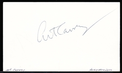 Autographed Art Carney Hollywood/TV Actor Index Card