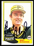 Auto’d 1981 Topps Bsbl. #554 Bert Blyleven, Pirates