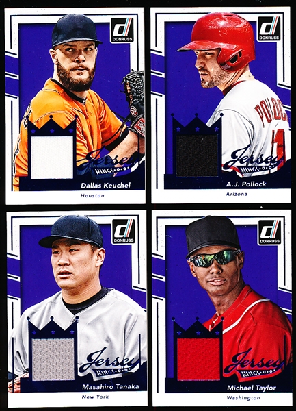 2016 Donruss Bb- “Jersey Kings” Inserts- 4 Diff.