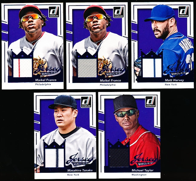 2016 Donruss Bb- “Jersey Kings” Inserts- 5 Asst.