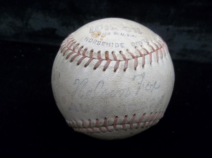 Nelson Fox “Autograph” Model Wilson A2080 Baseball