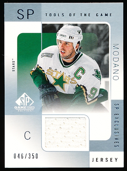 2000-01 SP Game Used Hockey- “Tools of the Game- SP Exclusives”- #MM Mike Modano, Stars- #046/350