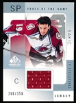 2000-01 SP Game Used Hockey- “Tools of the Game- SP Exclusives”- #JS Joe Sakic, Avs- #266/350
