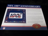 NFL 100th Anniversary Willabee & Ward Patch