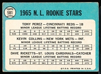 1965 Topps Bb- #581 Tony Perez RC