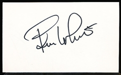 Autographed Bill White MLB Index Card