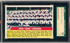 1956 Topps Baseball- #251 Yankees Team- SGC 50 (Vg-Ex 4)