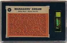 1962 Topps Baseball- #18 Mantle/Mays- SGC 60 (Ex 5)