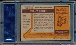 1973-74 Topps Hockey- #162 Billy Smith, Islanders- PSA Nm-Mt 8