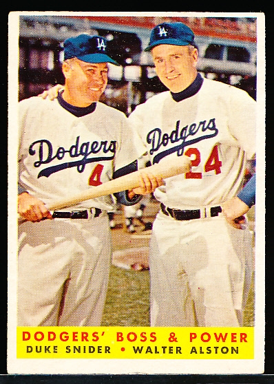 1958 Topps Baseball- #314 Duke Snider/ Walter Alston