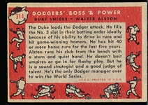 1958 Topps Baseball- #314 Duke Snider/ Walter Alston