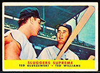 1958 Topps Baseball- #321 Ted Kluszewski/ Ted Williams