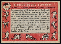 1958 Topps Baseball- #386 Birdies Young Sluggers- Bailey/ Tebbetts/ Frank Robinson