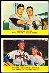 1958 Topps Baseball- 2 Diff Multi-Player Cards