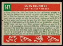 1959 Topps Baseball- #147 Cubs Clubbers (Long/ Banks/ Moryn)
