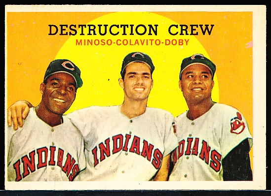 1959 Topps Baseball- #166 Destruction Crew (Minoso/ Colavito/ Doby)