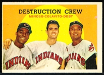 1959 Topps Baseball- #166 Destruction Crew (Minoso/ Colavito/ Doby)
