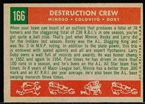 1959 Topps Baseball- #166 Destruction Crew (Minoso/ Colavito/ Doby)