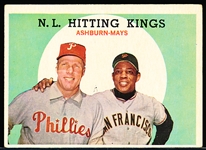1959 Topps Baseball- #317 NL Hitting Stars- Ashburn/ Mays