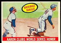 1959 Topps Baseball- #467 Hank Aaron Baseball Thrill