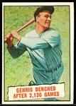 1961 Topps Bb- #405 Gehrig Benched After 2130 Games
