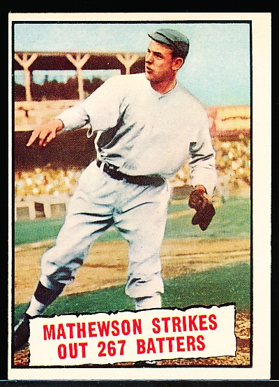 1961 Topps Bb- #408 Mathewson Strikes Out 267 Batters
