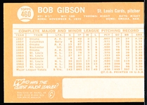 1964 Topps Bb- #460 Bob Gibson, Cardinals