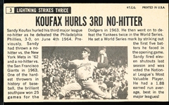 1964 Topps Bb Giants- #3 Sandy Koufax, Dodgers- SP