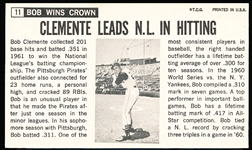 1964 Topps Bb Giants- #11 Roberto Clemente, Pirates