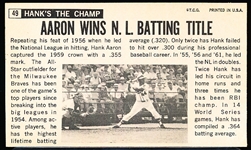 1964 Topps Bb Giants- #49 Hank Aaron, Braves