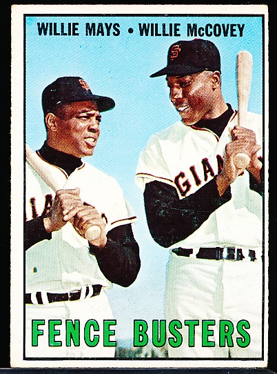1967 Topps Bb- #423 Fence Busters- Mays/ McCovey