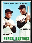 1967 Topps Bb- #423 Fence Busters- Mays/ McCovey