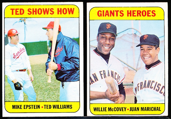 1969 Topps Baseball- 2 Cards