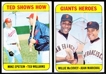 1969 Topps Baseball- 2 Cards