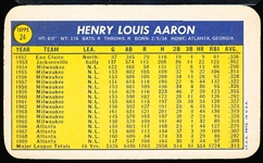 1970 Topps Bb Super- #24 Hank Aaron
