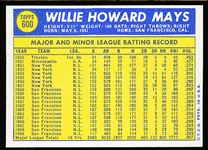 1970 Topps Baseball- #600 Willie Mays, Giants
