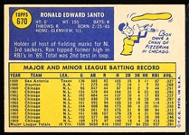 1970 Topps Baseball- #670 Ron Santo, Cubs- Hi#