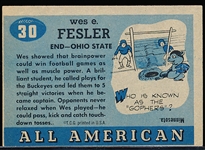 1955 Topps All American Football- #30 Wes Fesler, Ohio State