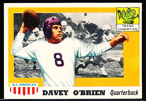 1955 Topps All American Football- #34 Davey O’Brien, Texas Christian