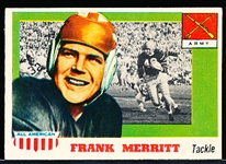 1955 Topps All American Football- #55 Frank Merritt, Army