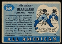 1955 Topps All American Football- #59 Doc Blanchard, Army