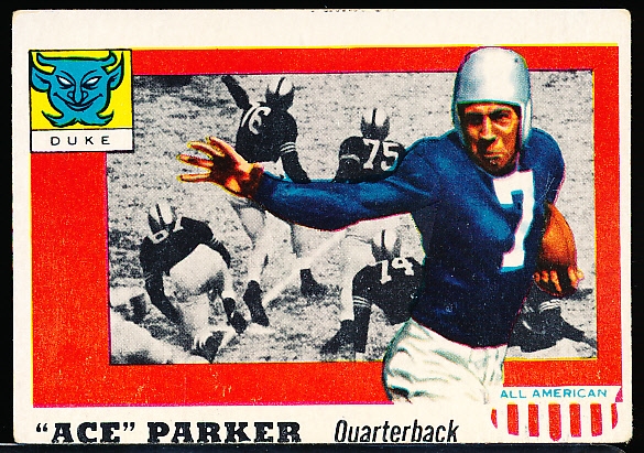 1955 Topps All American Football- #84 Ace Parker, Duke