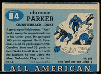 1955 Topps All American Football- #84 Ace Parker, Duke
