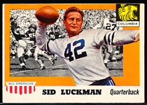 1955 Topps All American Football- #85 Sid Luckman, Columbia
