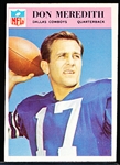 1966 Philly Fb- #61 Don Meredith, Cowboys