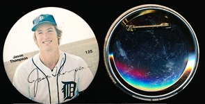 1978 Sports Photo Assoc. 3” Detroit Tigers MLB Pins- #125 Jason Thompson- 14 Pins
